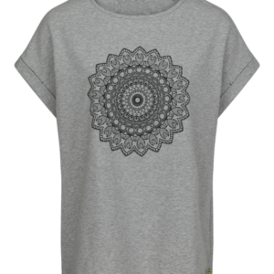 Fairtrade Shirt mit Motivdruck (Grau-Melange)