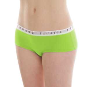 Fairtrade Hot Pants low-cut (Lime-Green)
