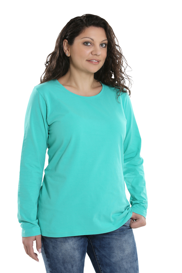 Basic Shirt langarm (Smaragd)