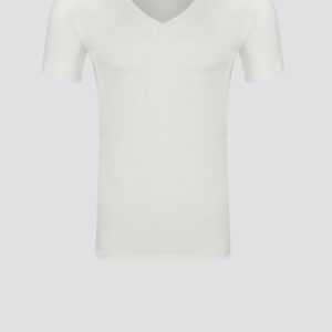 Kurzarm Shirt aus Supima Baumwolle (Weiss)