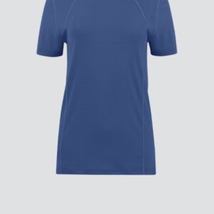 Shirt kurzarm aus Merinowolle (Blau)