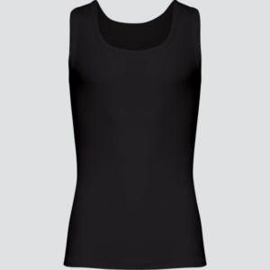 Shirt ohne Arm aus Feinripp-Qualität (Schwarz)