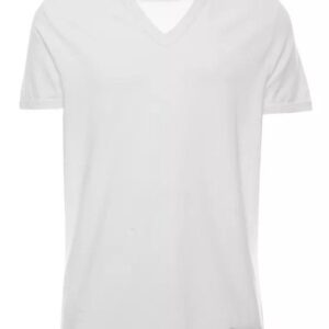 T-shirtV-AusschnittKurze ÄrmelAll-Over Rips-DetailsRi-Edition Aufnäher auf der RückseiteGerader SaumTonale NähteWeißBaumwolleNormale Passform