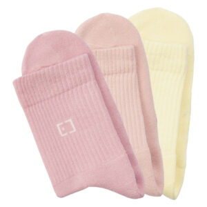ELBSAND Socken Damen 1x rosa, 1x apricot, 1x gelb Gr.35-38