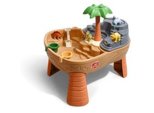 Step2 - Dino Dig Sand & Wassertisch mit Dinosaurier & Jungle Wasserspieltisch für Kinder mit 7-teiligem Zubehör Set Wasserspielzeug / Sandtisch für