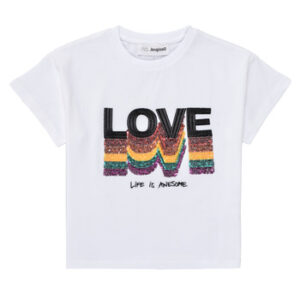 Desigual  T-Shirt für Kinder BERTINI  Weiss In Mädchengrößen erhältlich 5 / 6 Jahre.  Jetzt BERTINI  von Desigual  auf Spartoo.de versandkostenfrei bestellen!