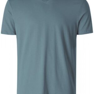 Unifarbenes TShirt im BasicDesign KurzarmModell mit VAusschnitt BasicTShirt im SlimFit Material 100% Baumwolle