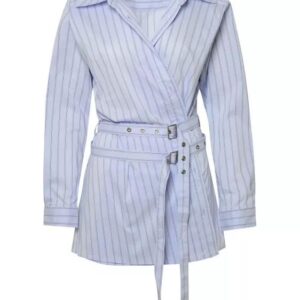 Das Vestito Camicia Rigato von Ambush ist eine luxuriöse Ergänzung für deine Oberbekleidungskollektion. Dieses gestreifte Hemdblusenkleid wurde mit Präzision gefertigt