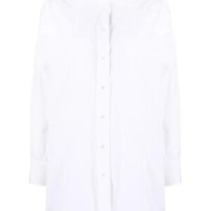 Weißes Baumwollhemd mit klassischem Kragen und Knopfverschluss