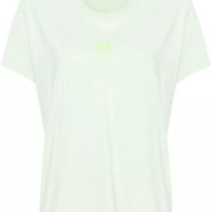 Grünes Baumwoll-T-Shirt mit Rundkragen