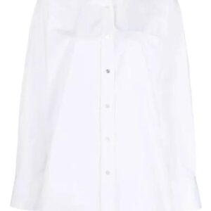 Weißes Baumwollhemd mit klassischem Kragen
