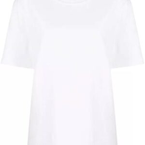 Dieses kurzärmelige Baumwoll-T-Shirt mit lässiger Oversize-Silhouette und grafischem gummierten Logodruck steht für Alexander Wangs moderne Vision. Das Model ist 1