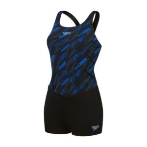 Sportlicher Tankini mit coolem Print -  Farbe: Schwarz/Blau; Gr: 40; geeignet für Wassersport; Material: Hauptmaterial: 53% Polyester
