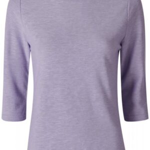 Unifarbenes Shirt Rundhalsausschnitt Schlichte LeinenOptik 34Ärmel Material 42% Polyester 36% Baumwolle 22% Viskose