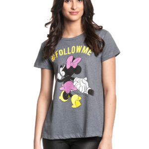 DISNEY DAMEN T-SHIRTMarke: DisneyModell: Mickey Mouse Follow Me ShirtProdukt Nr.: 38390Farbe: dunkelgrauHauptmaterial: 97% Baumwolle