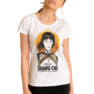 SHANG-CHI DAMEN T-SHIRTMarke: Shang-ChiModell: Xialing T-Shirt femaleProdukt Nr.: 40253Farbe: weissHauptmaterial: 100% BaumwolleDieses Damen Shirt ist aus einem angenehmen Baumwollmaterial. Es ist figurbetont geschnitten