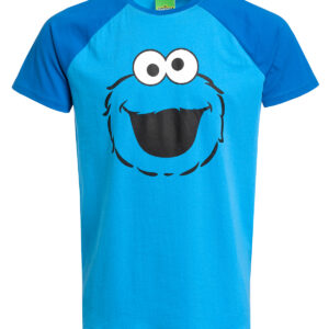 SESAMSTRASSE HERREN T-SHIRTMarke: SesamstrasseModell: Cookie Monster Face Raglan Shirt maleProdukt Nr.: 44188Farbe: blauHauptmaterial: 95% Baumwolle