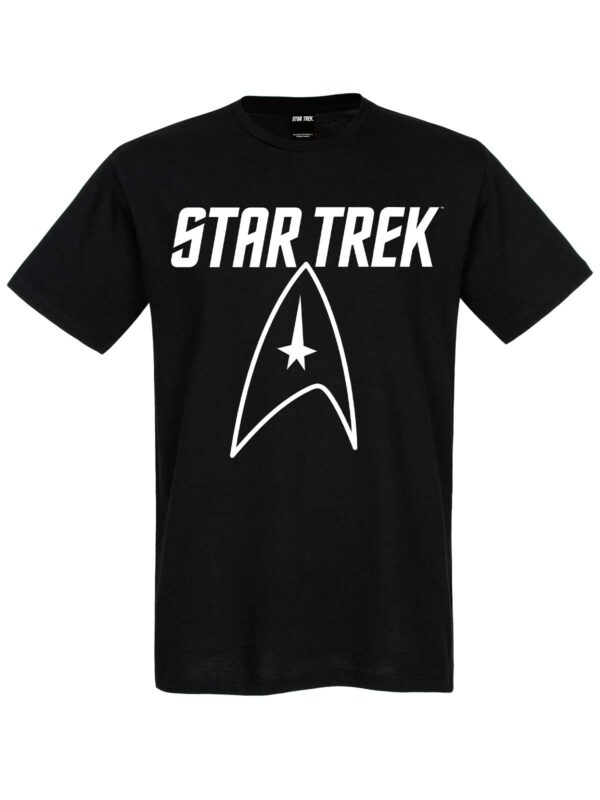 STAR TREK HERREN T-SHIRTMarke: Star TrekModell: Big Logo T-Shirt maleProdukt Nr.: 44564Farbe: schwarzHauptmaterial: 100% BaumwolleDieses schwarze Herren T-Shirt besteht aus einem angenehmen Baumwollmaterial. Es hat einen runden Halsausschnitt