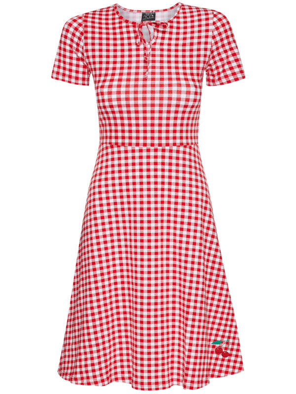 PUSSY DELUXE DAMEN A-LINIEN-KLEIDMarke: Pussy DeluxeModell: Back To 1955 Red Plaid Dress femaleProdukt Nr.: 44482Farbe: rot alloverHauptmaterial: 90% Baumwolle