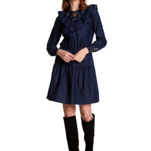VIVE MARIA DAMEN A-LINIEN-KLEIDMarke: Vive MariaModell: Nevada Denim DressProdukt Nr.: 44968Farbe: blauHauptmaterial: 69% Baumwolle