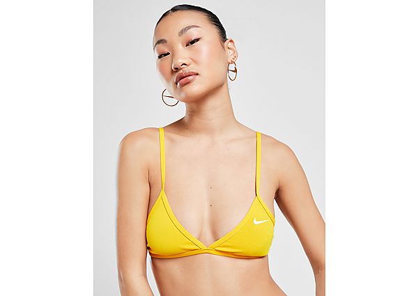 Bereiten Sie sich mit diesem Damen-Tieback-Bikinioberteil von Nike auf den Pool vor. Dieses schmal geschnittene Bikinioberteil in Orange ist aus leichtem