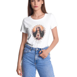 VIVE MARIA DAMEN T-SHIRTMarke: Vive MariaModell: Holy Love Shirt femaleProdukt Nr.: 45948Farbe: weissHauptmaterial: 100% BiobaumwolleDieses schwarze Damen T-Shirt besteht aus einem angenehmen