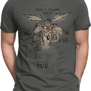 LOONEY TUNES HERREN T-SHIRTMarke: Looney TunesModell: Wile E. Coyote Genius T-ShirtProdukt Nr.: 60000Farbe: grey/blackHauptmaterial: 100% BaumwolleDieses schwarze Herren T-Shirt besteht aus einem angenehmen Baumwollmaterial. Es hat einen runden Halsausschnitt