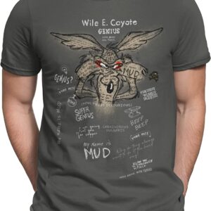 LOONEY TUNES HERREN T-SHIRTMarke: Looney TunesModell: Wile E. Coyote Genius T-ShirtProdukt Nr.: 60000Farbe: grey/whiteHauptmaterial: 100% BaumwolleDieses schwarze Herren T-Shirt besteht aus einem angenehmen Baumwollmaterial. Es hat einen runden Halsausschnitt