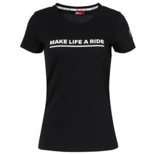 Make Life a Ride T-Shirt von BMW MotorradAnliegendes klassisches T-Shirt mit großem "Make Life a Ride" Druck auf der Brust sowie ein BMW Logo-Print auf dem linken Ärmel runden das Gesamtbild ab.