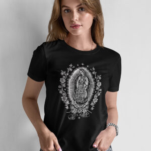 VIVE MARIA DAMEN T-SHIRTMarke: Vive MariaModell: Holy Virgin T-ShirtProdukt Nr.: 46636Farbe: schwarzHauptmaterial: 100% BiobaumwolleDieses Damen T-Shirt in der Farbe schwarz besteht aus einem angenehmen