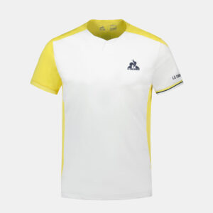 Tennis Shirt perfekt für Wettkämpfe von Le Coq Sportif inspiriert durch das Sieger Outfit von Yannick Noah French Open1983