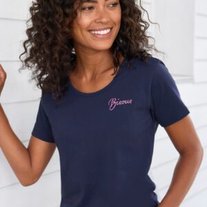 T-Shirt von Vivance für Damen. Mit Stitching auf der Vorderseite. Sportlicher Rundhalsausschnitt. Weiche und trageangenehme Qualität.