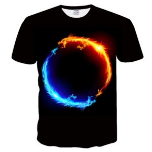 Dreifarbiges T-Shirt mit 3D-Druck Ball Herren-Sommer-Streetwear-Hip-Hop-O-Ausschnitt mit kurzen ?rmeln